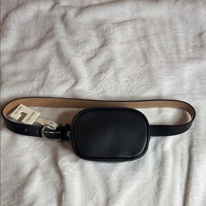 Calvin Klein Black and Tan Leather Belt
